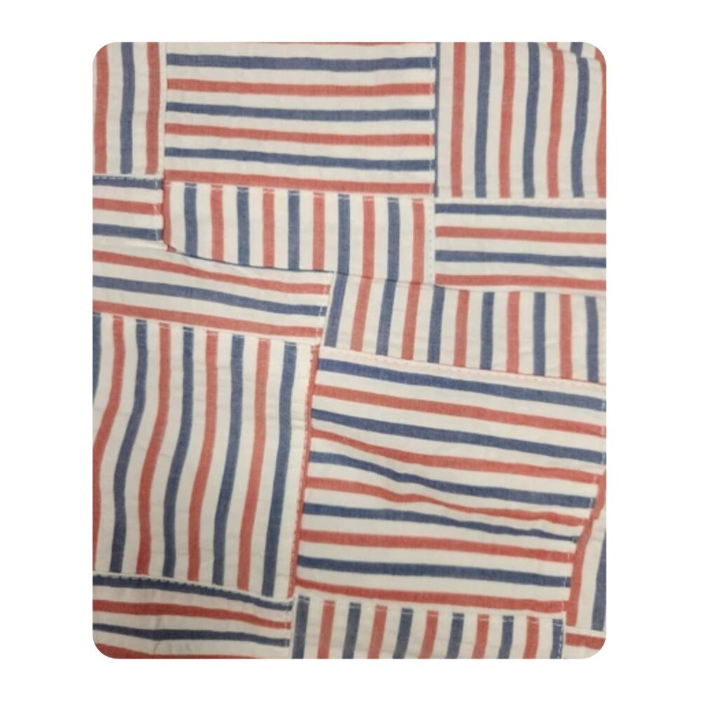 Talbots Sz 4 Patchwork Blazer Jacket Seersucker B… - image 3